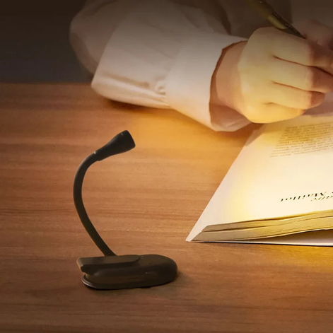 Glowvera Mini Buchlampe mit USB-Aufladung und LED-Beleuchtung