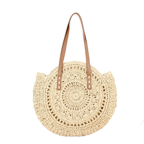 Karinelle Damen Schultertasche aus Stroh mit verstellbarem Riemen
