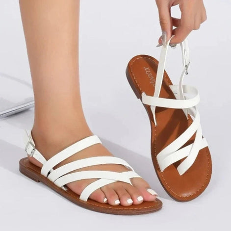 Tavellia Damen Sandalen mit Schnallenriemen und rutschhemmender Sohle