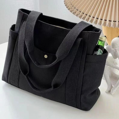 Tote-Tasche mit mehreren Fächern und Doppelhenkeln