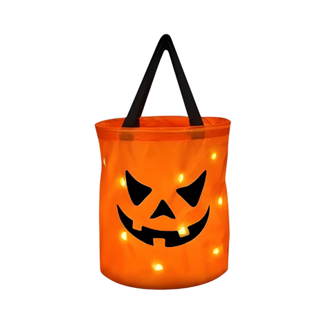 Halloween Kürbis-Süßigkeitenkorb mit LED-Beleuchtung – Luminox