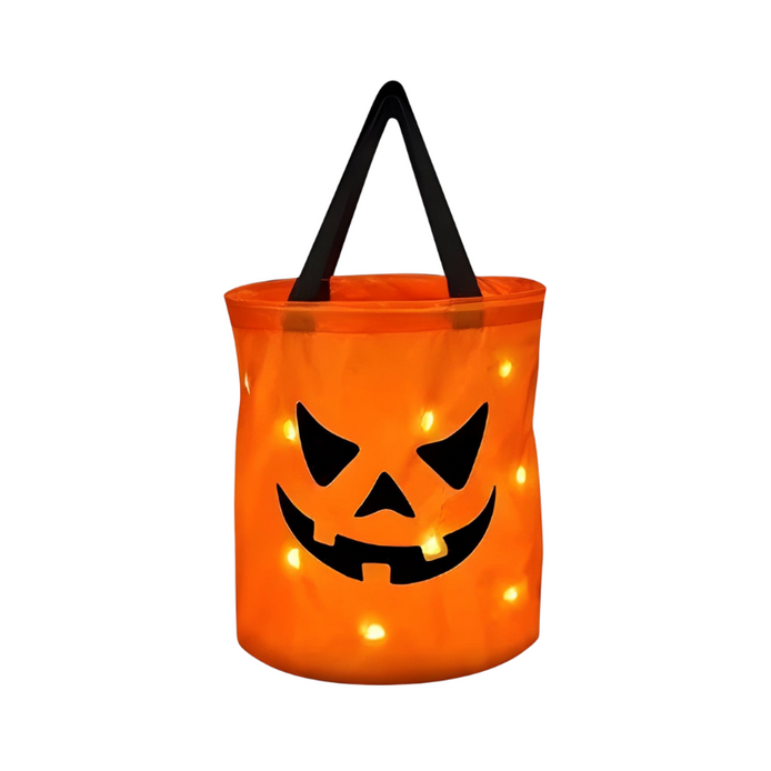 Halloween Kürbis-Süßigkeitenkorb mit LED-Beleuchtung – Luminox