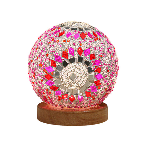 Mireva Tischleuchte mit Mosaikdesign – LED Lampe mit dimmbarer Funktion