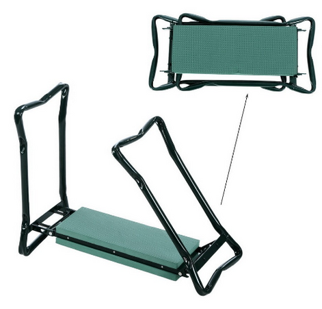 GardenMate Klapphocker mit Werkzeugtasche – Praktische Sitzhilfe für Gartenarbeiten
