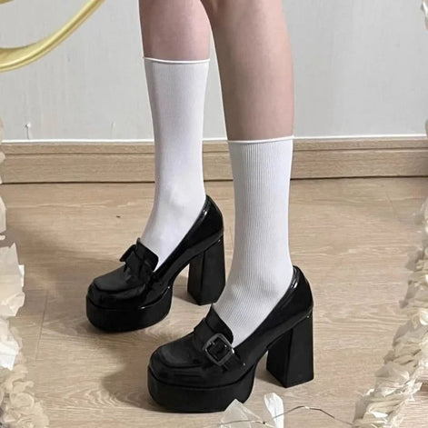 Selvina Keilschuhe – Damen Schuhe mit Keilabsatz, Schnallenverschluss und PU-Material