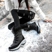 Damen Winterstiefel mit Futter und Schnürung Calverra
