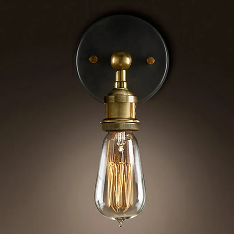 Aurivelle Vintage LED Wandleuchte aus Metall für Innenräume
