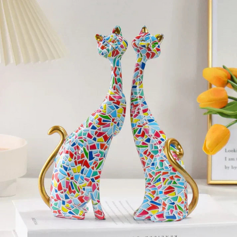 Feloria Katzenskulptur – Dekorationsfigur im abstrakten Katzen Design für Wohnräume