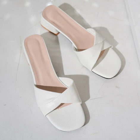 Loravelle Damen Schuhe mit offenem Design und Blockabsatz