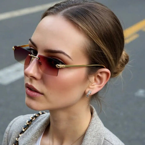 Velmira Damen Sonnenbrille mit geometrischem Rahmen