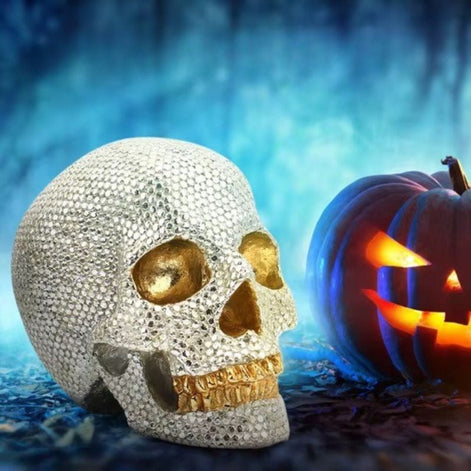 Mortessa Schädel-Skulptur aus Resin für Tischdekoration