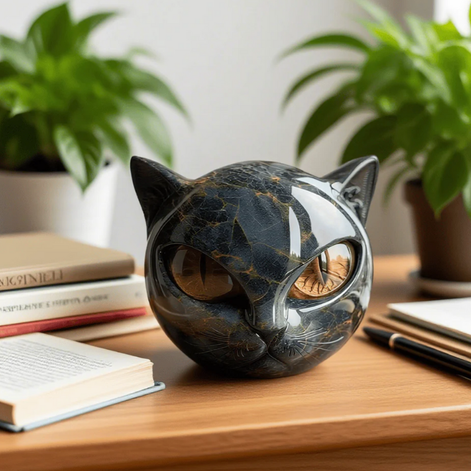 Mini Katzenfigur – Dekorative Skulptur für Tisch und Regal