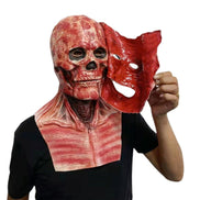 Halloween Vollgesichtsmaske mit beweglichem Kiefer und Magnetschale – Ravex