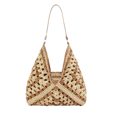 Emeliora Damen Schultertasche mit geflochtener Struktur