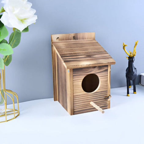 Doosvormiges Vogelhaus aus Holz für Innen- und Außenbereiche