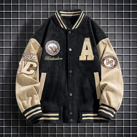 Varellio Herren Bomberjacke mit Knopfverschluss