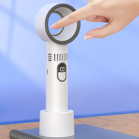 Aurevo Tragbarer Ventilator Ohne Rotorblätter mit LED-Display und USB-Aufladung