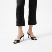 Rovellia Damen Sandalen mit rundem Zehenbereich und Absatz