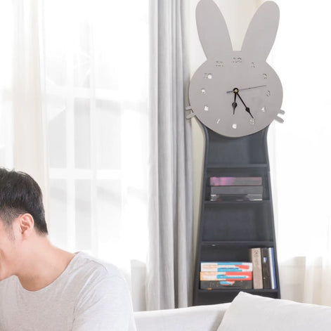 BunnyTick Kinder-Wanduhr – Dekorative Wanduhr mit Hasenmotiv