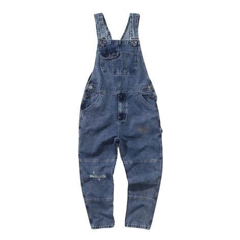Locker geschnittene Latzhose aus Denim für Alltag und Arbeit