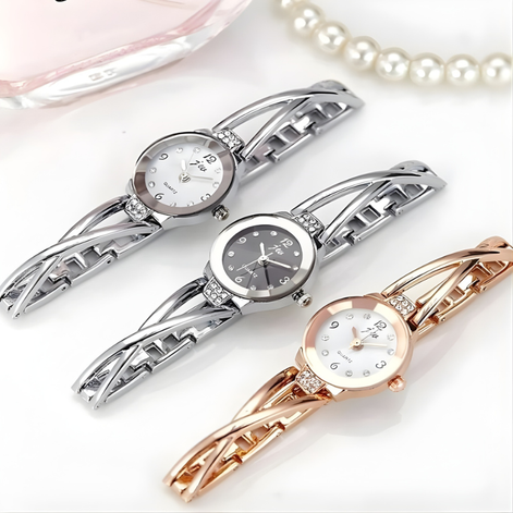Inaya Armbanduhr mit Rundem Zifferblatt und Verstellbarem Armband