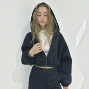 Damen Kapuzenjacke mit Reißverschluss und Langarm – Norivelle