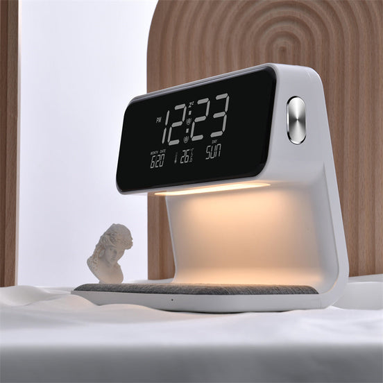 3-in-1 Bedside Lamp with Wireless Charging – Elegant Lighting for Cozy Nights 0