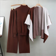 Norvella Strickset 3-teilig mit Pullover Hose und Schal für Alltag und Freizeit