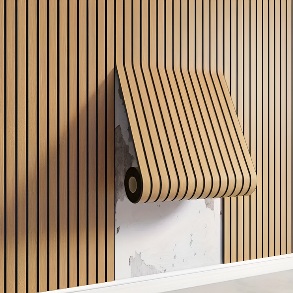 3D Akupanel selbstklebend im Holzlook – Stilvolle Wandgestaltung leicht gemacht