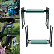 GardenMate Klapphocker mit Werkzeugtasche – Praktische Sitzhilfe für Gartenarbeiten