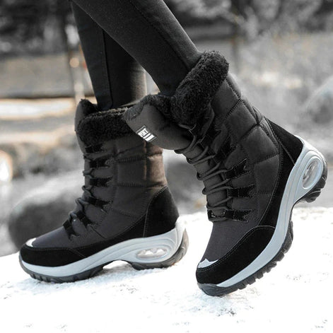 Damen Winterstiefel mit Futter und Schnürung Calverra