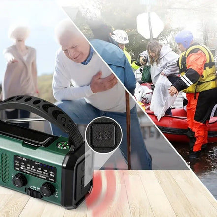 Multifunktionales Notfallradio mit Powerbank für Outdoor und Krisensituationen