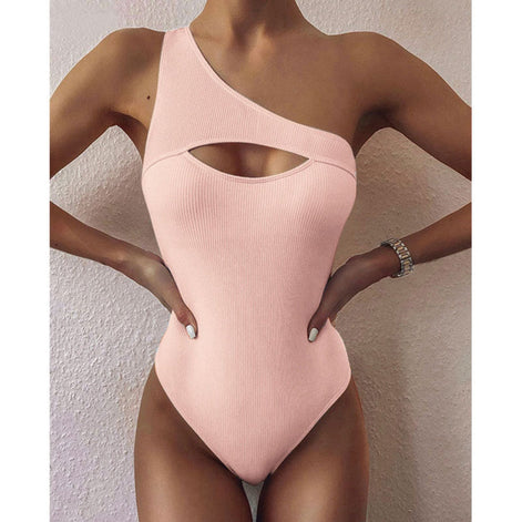 Marivessa Damen Badeanzug mit One-Shoulder Design