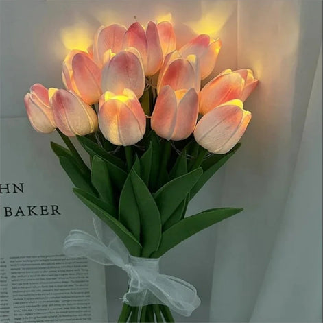 Dekorative LED-Tischlampe mit floraler Form für den Innenbereich