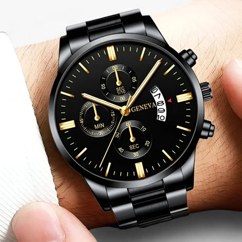 Herren Armbanduhr mit rundem Zifferblatt