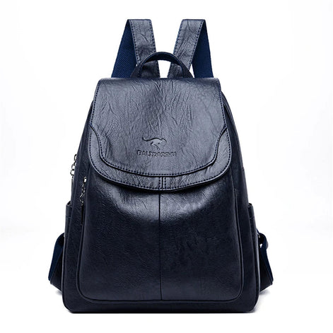 Damen Rucksack aus Mikrofaser-Kunstleder mit verdecktem Reissverschluss – Velarisse
