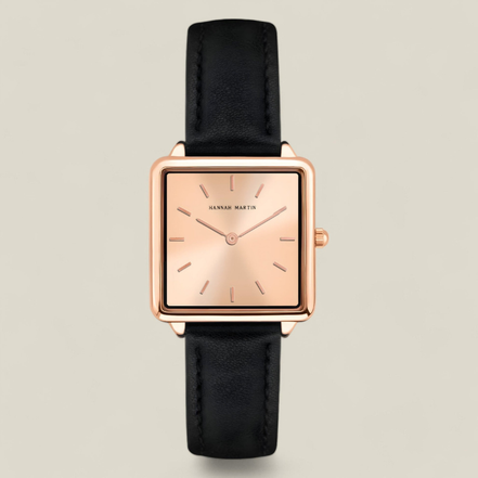 Velmoria Damen Armbanduhr mit quadratischem Zifferblatt