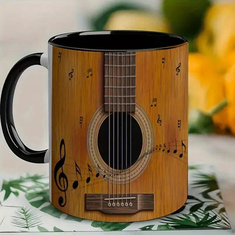 Kaffeetasse mit Gitarrendesign – Dekorativ & funktional für den Innenbereich
