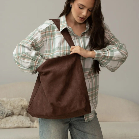 Sorella Tote Tasche – Handtasche mit Haspelverschluss und Innenfach mit Reißverschluss