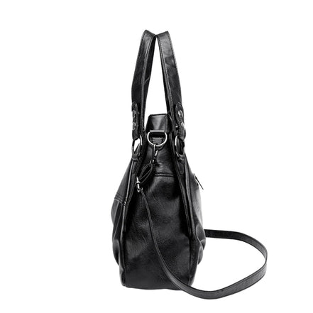 Marvella Handtasche Damen Leder Reißverschluss verstellbarer Gurt Tasche mit Innenfach