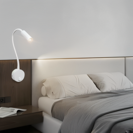 Flexora Nachttischleuchte mit Schwanenhals – LED Lampe mit 360° Drehung