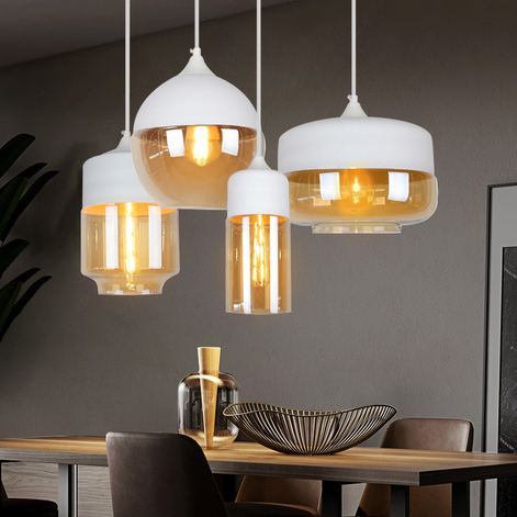 Lunovia LED Pendelleuchte aus Metall für Esszimmer, Küche und Wohnbereich