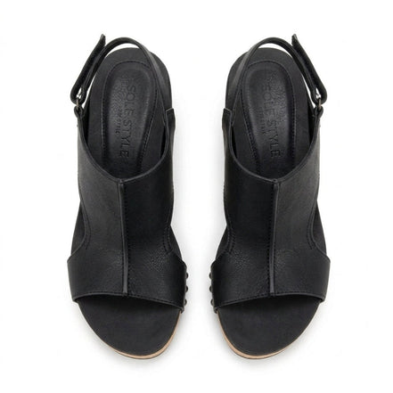 Carenza Damen Keilsandalen mit verstellbarem Riemen