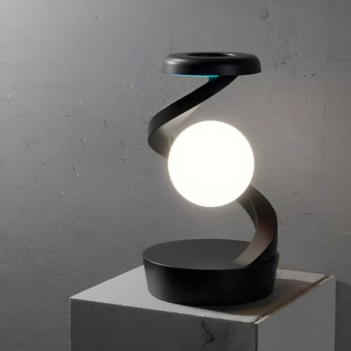 Orbito Schreibtischleuchte mit drehbarer Kugel – LED Tischlampe mit Ladefunktion für Smartphone