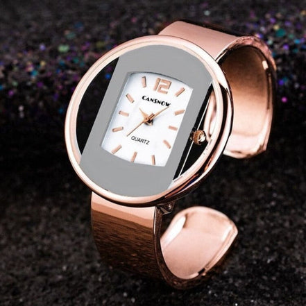 Laceyra Damen Armbanduhr mit ovalem Zifferblatt und verstellbarem Armband