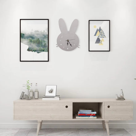 BunnyTick Kinder-Wanduhr – Dekorative Wanduhr mit Hasenmotiv