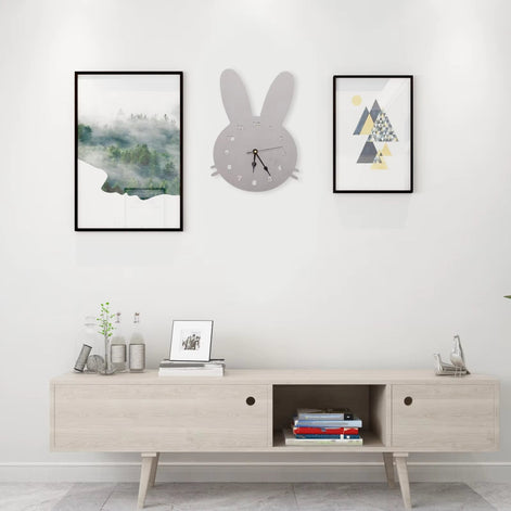 BunnyTick Kinder-Wanduhr – Dekorative Wanduhr mit Hasenmotiv