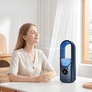 USB Turmventilator ohne Flügel mit LED-Anzeige und Einstellbarer Geschwindigkeit – Aerlisse