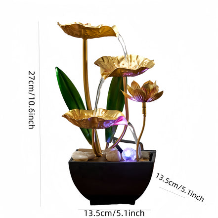 Tischbrunnen aus Metall mit USB-Betrieb