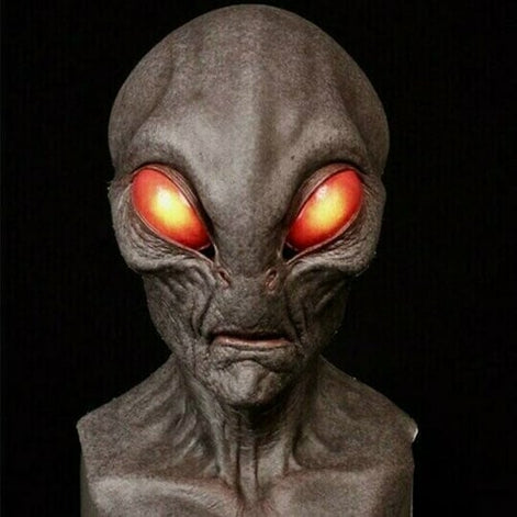 Alien Vollkopfmaske aus Latex und Silikon – Zarex